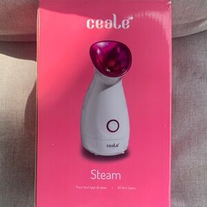 Facial Steamer - White with Pink Steam Hood